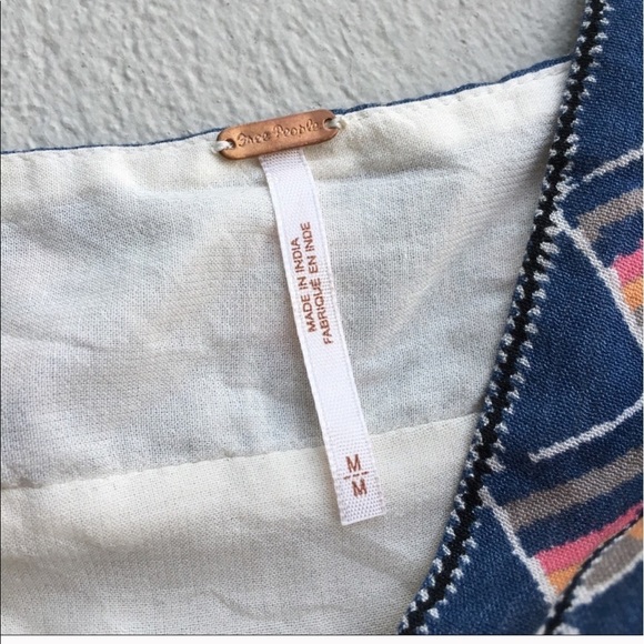 New Free People Boho Chic Long Sleeve Dress size M - Picture 6 of 7